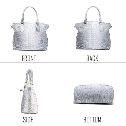 Image of Makcr Joacbv Women Purse Satchel Bag Long Crossbody Classy Tote Bag Top Handle Vegan Leather Ladies Handbags Embossed Pattern