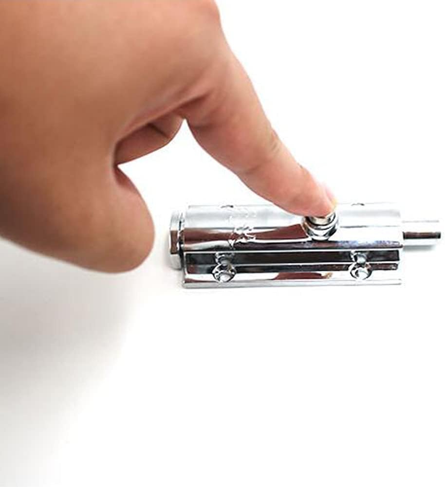 Portable Door Lock, Barrel Bolt Latch, Automatic Spring Thicken Anti-Theft Corrosion Resistant Insert Lock Door Buckle,Cabinet Door Latch