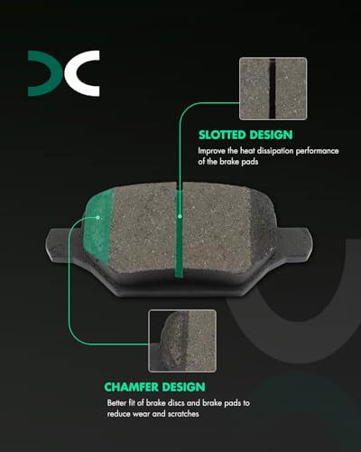 Image of SCITOO D2168 Rear Ceramic Brake Pads Sets w /Hardware Replacement For Buick For Encore 2018-2022,For Chevrolet For Trax 2018-2022