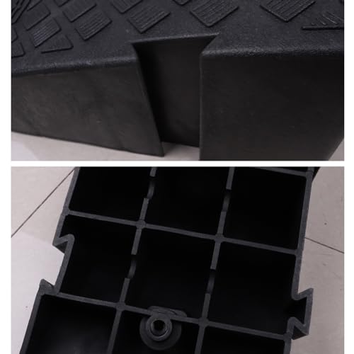 Rampas portátiles para bordillo de entrada, 2 unidades, para motocicleta, silla de ruedas, garaje y acera (Color: Negro) miniatura 7