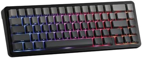 Teclado Mecânico AULA 65% RGB Hot Swap Conexão Bluetooth 2.4GHz U...