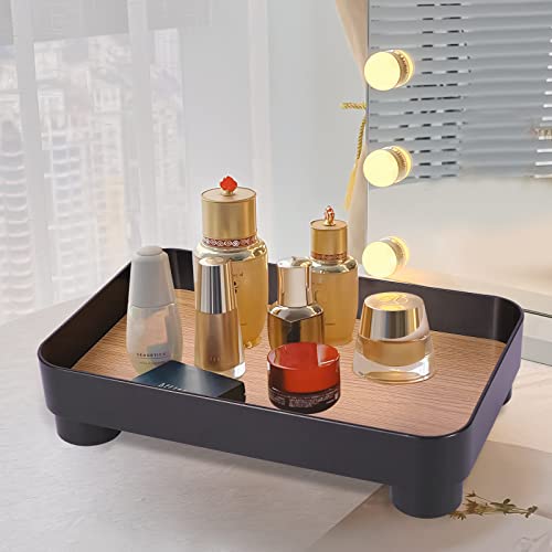 Lioong Rectangle Modern Decorative Trays Black Storage Tray Organizer Storage Holder Coffee Table Tray For Home Bathroom Decoration Gift For Women Mom Girls #TOP7