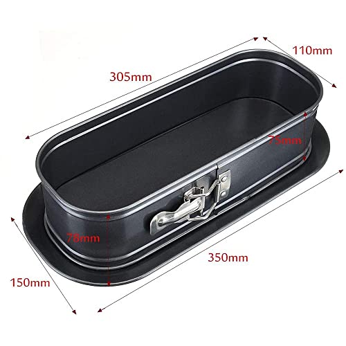 Xldym 12Inch Long Oval Springform Pan, Non-Stick Spring Baking Pan Cheesecake Pan With Removable Bottom, Quick Release Latch Bakeware, For Baking Bread #TOP1