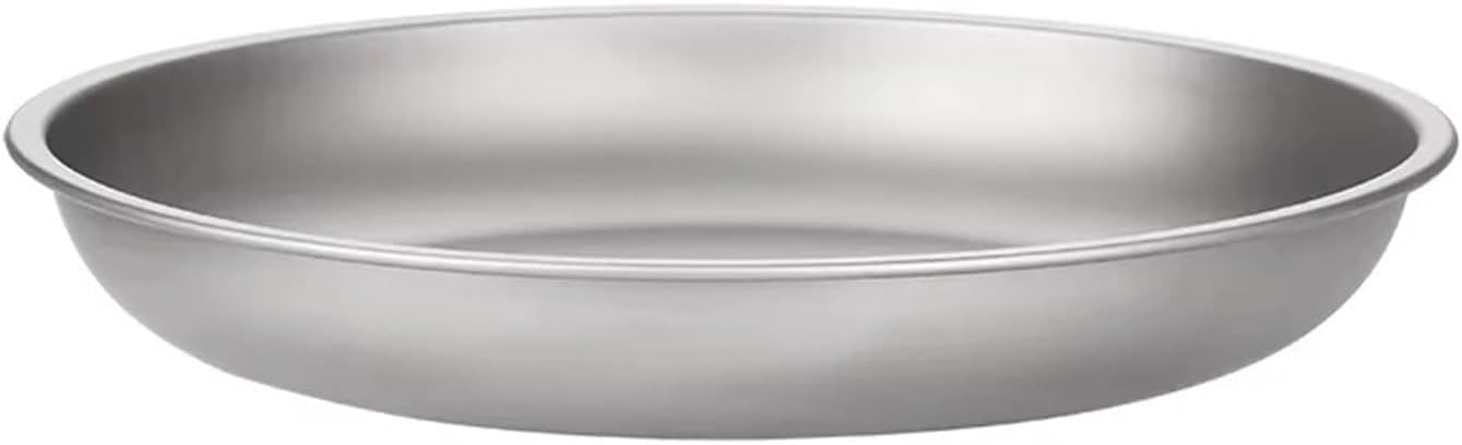 Compatible For Titanium Outdoor Camping Frosted Round Plate Dishes Tableware