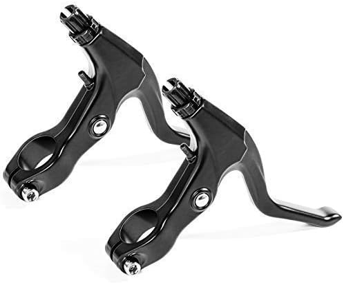 Timoo Bike Brake Levers Aluminum Alloy Bicycle Brake Handles, 2.2cm Diameter, Black