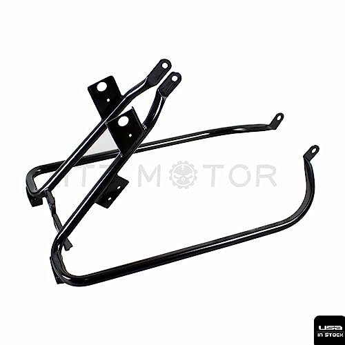 Soporte de acero para alforjas HTTMT 2009-2013 para motos Harley-Davidson Touring (Negro) miniatura 7
