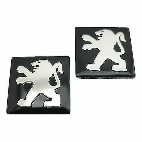 Lot de 2 clés autocollantes en alliage chromé bombé pour clé de voiture Peugeo