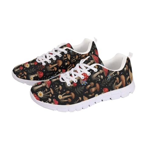 Jeiento Women's Flower Shoes Lace Up Walking Sneakers Lightweight Breathable Sport Running Shoes Gym Workout Sneakers Work Flats3