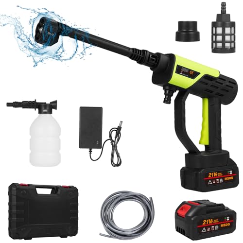 Nettoyeur haute pression sans fil 21V avec 2 batteries et buse 6 en 1