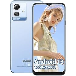 CUBOT Note 50 Teléfono Móvil Libres Android 13 (2023), 16GB + 256GB/1TB TF, 6,56´´ FHD+, Cámara 50MP, Octa Cores 5200mAh Smartphone, NFC/GPS/Fingerprint/4G Dual SIM Moviles, Azul
