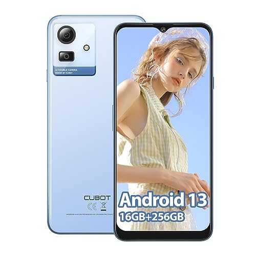 CUBOT Note 50 Teléfono Móvil Libres Android 13 (2023), 16GB + 256GB/1TB TF, 6,56\» FHD+, Cámara 50MP, Octa Cores 5200mAh Smartphone, NFC/GPS/Fingerprint/4G Dual SIM Moviles, Azul