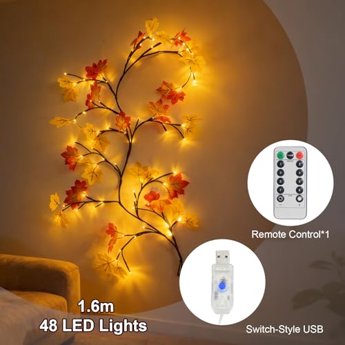 Guirlande lumineuse feuille d'érable : cadeau idéal Saint-Valentin - 4