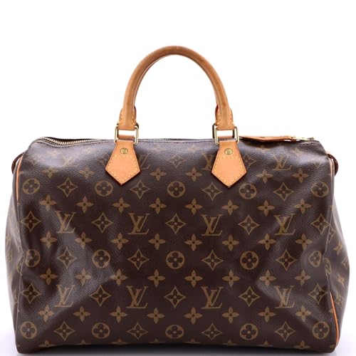 Pre-Loved Speedy Handbag Monogram Canvas 35, Brown