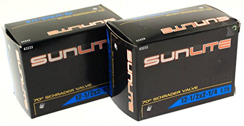 Sunlite Bicycle Tube 12-1/2 x 2-1/4 (1.75) Angled 70 Degree SCHRADER valve