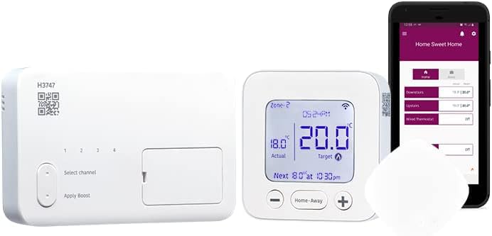 Horstmann/Secure H3747 4 Channel Wireless Smart WiFi App Phone Programmable Room Thermostat (Replaces H37XL & H47XL) - Hanicks
