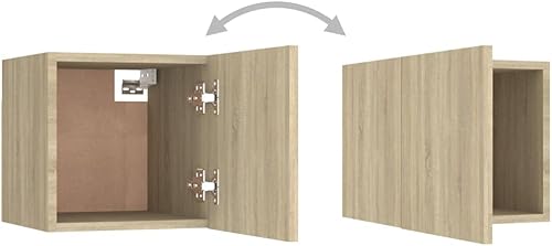 Miniatura 7 de Armario de mesita de noche montado en la pared, gabinete de pared de cocina o baño, armario de almacenamiento de pared de garaje o lavandería, roble