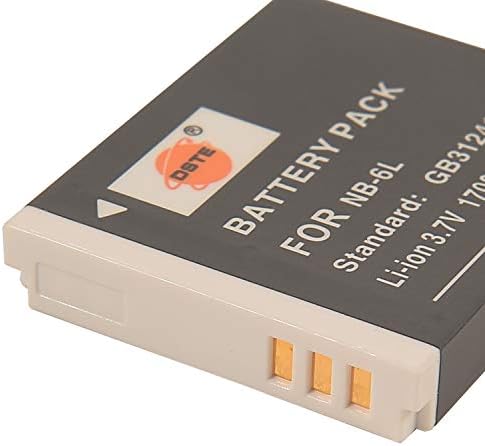 DSTE® 2x NB-6L Rechargerable Li-ion Battery for Canon PowerShot SX170 IS, SX240 HS, SX260 HS, SX270 HS, SX280 HS, SX500 IS, SX510 HS, SX600 HS, D10, D20, ELPH 500 HS, S90, S95, S120, SD770 IS, SD980 IS, SD1200 IS, SD1300 IS, SD3500 IS, SD4000 110