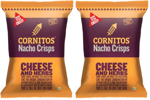 Image of Cornitos cheese & herbs nachos chips 55g (Pack of 2)