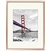 Frametory, 11x14 Aluminum Rose Gold Photo Frame with Ivory Color Mat for 8x10 Picture & Real Glass, Metal Picture Frame Collection (Rose Gold)