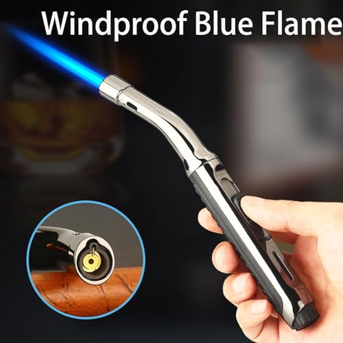 Encendedor de soplete recargable a butano con llama ajustable miniatura 2