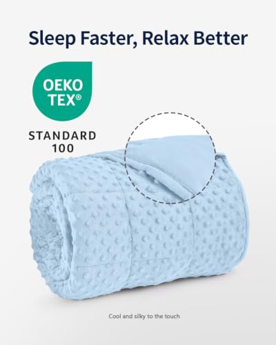Image of Mr. Sandman Cooling Weighted Blanket for Adults, Queen Size 12 lbs, 48″x72″