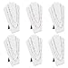 Mooca 6 Pieces White Faux Leather MDF Wood with Cardboard Easel Necklace Display 8 1/4" W x 12 1/2" H