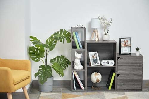 Étagère verticale ajustable Iris Ohyama OWR-200 chêne gris bois 4 niveaux
