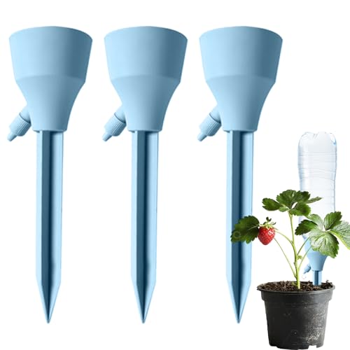 Picchi Di Irrigazione Per Piante Da Interno | Automatico A Gocciolatori Con Punte, 3 Pezzi,Annabiatori Automatici Piante Con Valvola Controllo - per Interni Esterni Casa Ufficio Balcone Giardino Terra