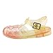 TANDEFLY Toddler Girls Jelly Sandals Soft Rubber Sole Closed Toe Beach Summer Shoes Princess Flat