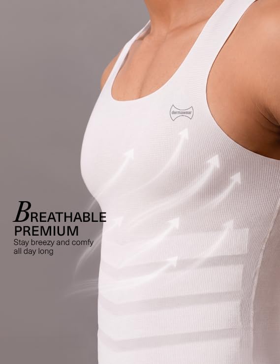 Image of dermawear Men Breezeology Zenrik Everyday Shapewear Vest for Chest and Abdomen