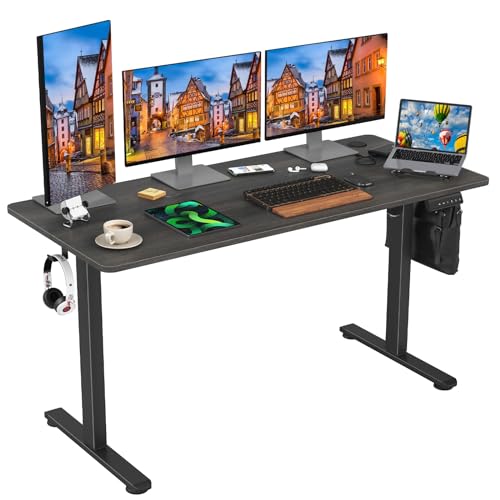 Image of STARY Electric Standing Desk Adjustable Height Sit Stand Home Office Desk with Splice Board