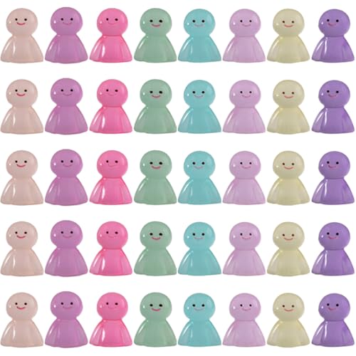 Glow in the Dark Doll Figurine 0.62 Inch Luminous Resin