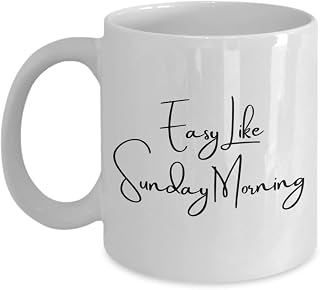 Easy Like Sunday Morning Mug, Easy Sunday Mug, Morning Coffee Mug, Gift for Lazy Day, Sunday Gift, Weekend Mug, Brunch Lover Gift, Breakfast in Bed Mug, Chill Day Mug, Relaxation Gift