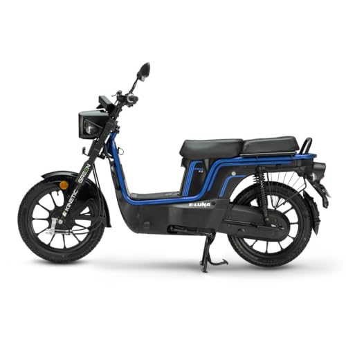 Image of E-Luna X3 Pro Electric Scooter with Charger - Ocean Blue - Ex-Showroom