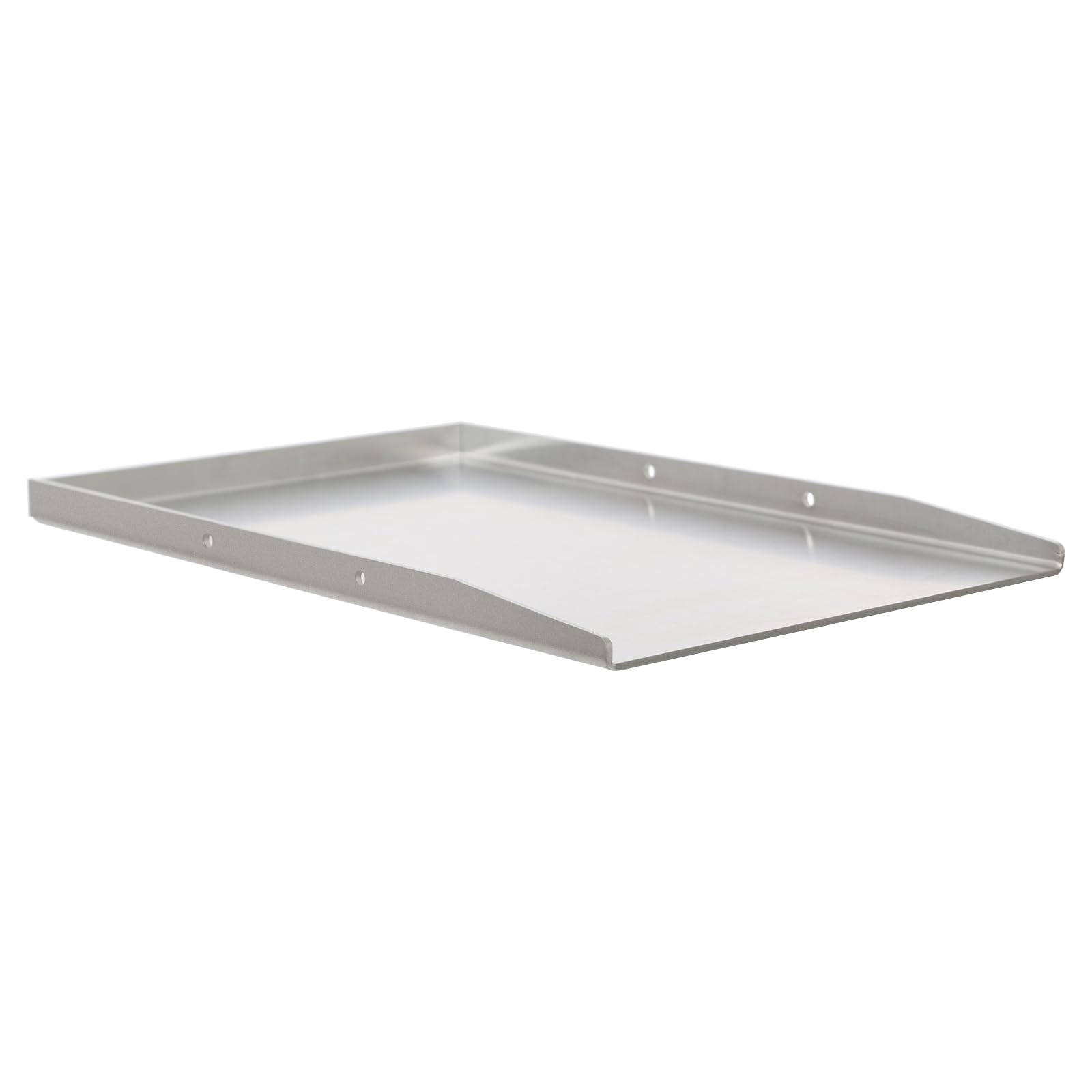 Plancha de acero inoxidable para barbacoa de gas y camping con asas para carne, pescado y verduras (plata, 45 x 30 cm)