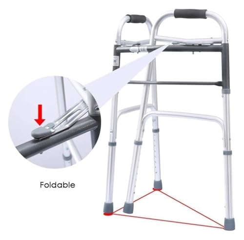 Cadre de marche pliant et deambulateur leger en aluminium pour escalier - 3
