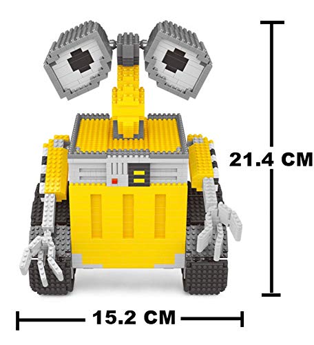 Brigamo Bausteine Roboter, Müllroboter Figur, 1701 Klemmbausteine, Nano Blocks – Bild 3
