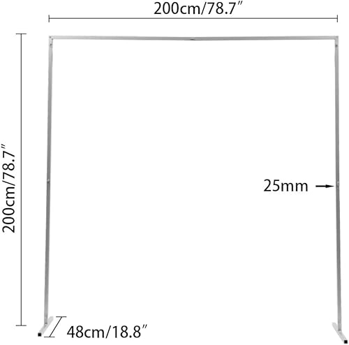 Miniatura 27 de Backdrop Stand Pipe Kit Curtain Frame Telescopic for Wedding Party (Silver 6X3m)