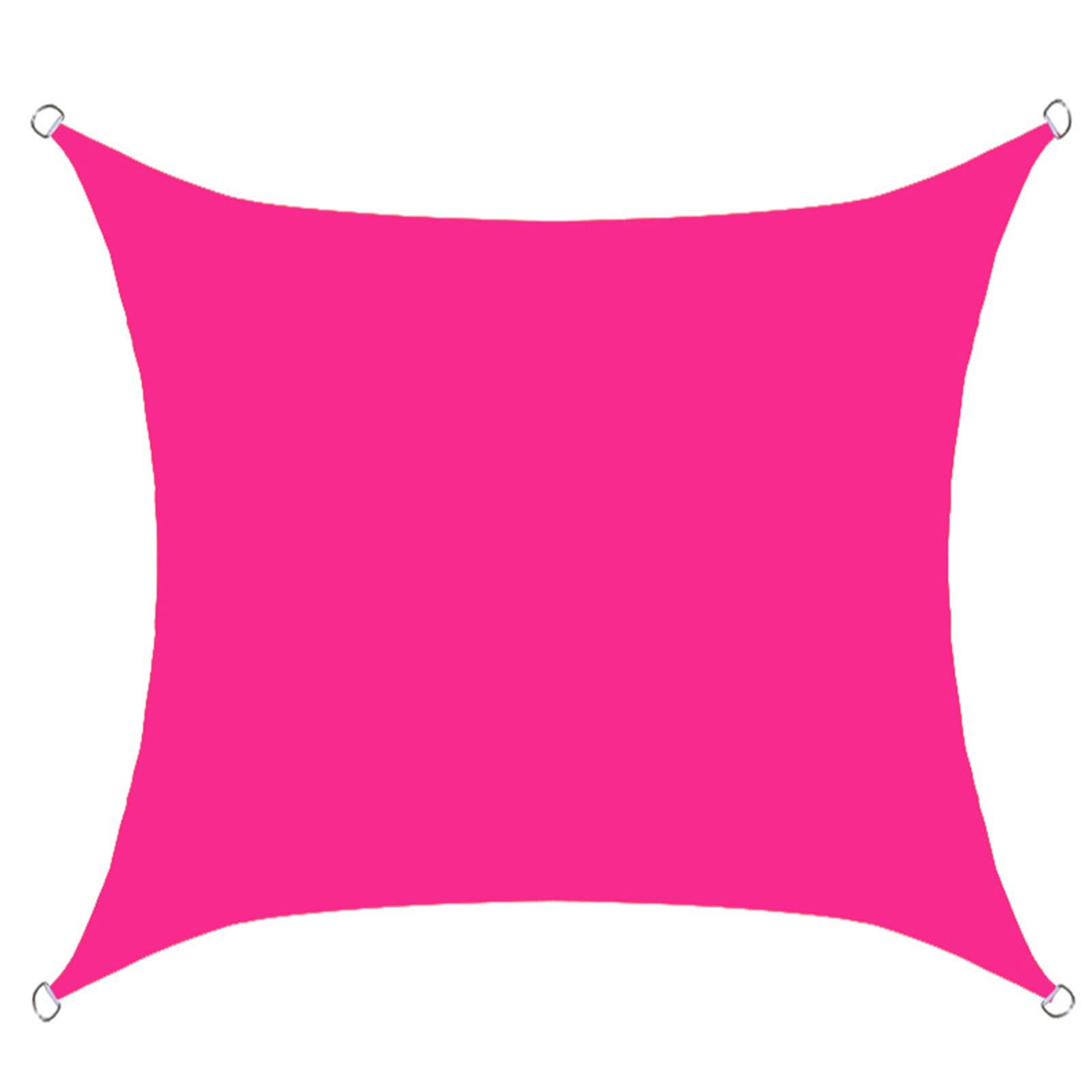 ENEN Shade Sails 2m/3m/4m Rectangle Solid Color Waterproof Awning Outdoor Garden Shelter UV Block Sun Shade Sail with Free Ropes for Balcony Patio Party Pergola (1.8x2m,Pink)