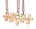 PJ JEWELLERY Personalisierte vergoldete Edelstahl-Puzzle BFF Best Friend Friendship Halskette Sets für 3/4/5
