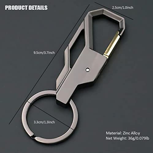 Image of Techpro Stainless Steel Keychain Heavy Duty Car Keychain for Men and Women | Proud Horse Black Hook