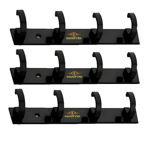 Image of Heavy Duty C Type Stainless Steel Cloth Hanger Suitable for Bathroom Bedroom Kitchen Wall Hook Rail Hanging Scarf Coat Keys Tie, Towel Door Robe (4 Pin Black, Pack of 3)
