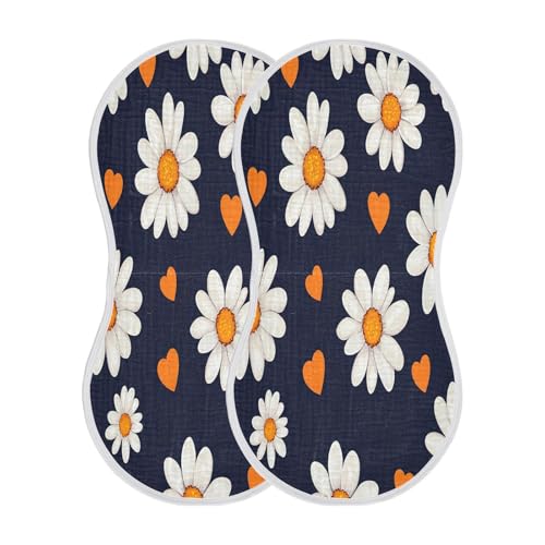 Beautiful Flowers Burp Cloths Cotton Baby Washcloths,Large 22x11in Burping Cloth Absorbent and Soft for Newborn Baby Boys and Girls,1 Pack2