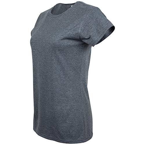 Gildan Women's Softstyle Cotton T-Shirt, Style G64000L, 2-Pack, Dark Heather, Medium #TOP3