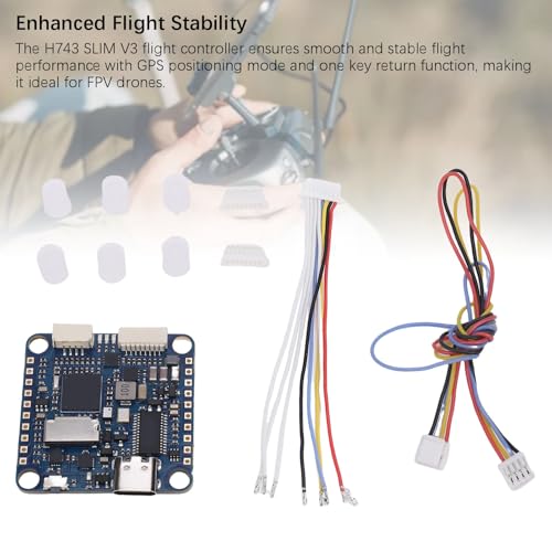BuyWeek H743 Slim V3 Flight Controller, 8S FPV Drohne ESC Platine, Unterstützung für ArduPilot Firmware, für BetaFlight Firmware, für INAV Firmware