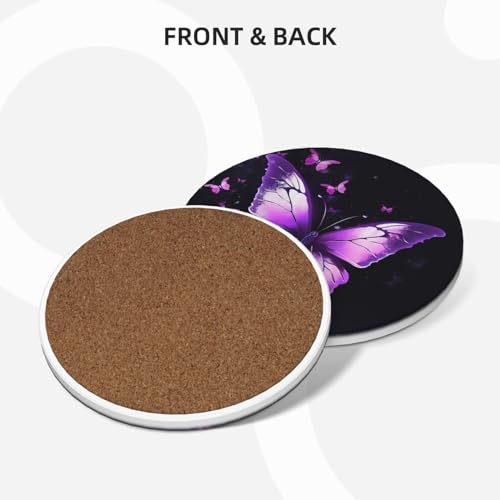 Dessous de verre en céramique absorbants (lot de 6) avec support pour table basse