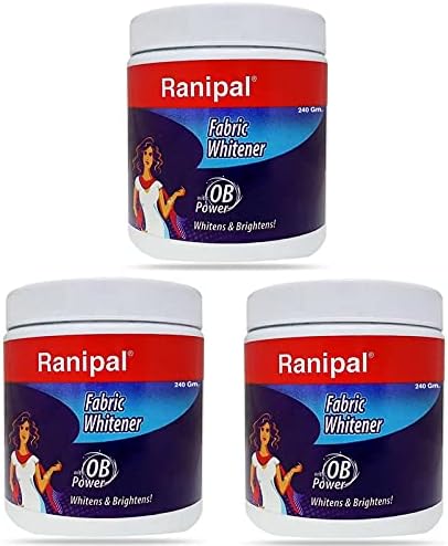 Ranipal Fabric Whitener/Cloth Whitener for Your White and Colored Clothes | Ranipal Fabric Whitener Powder Detergent - Pack of 3 (75 Gm)