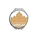 Vatican Yellow Landmark Pattern Hand Compact Mirror Round Portable Pocket Glass