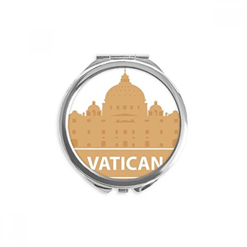 Miroir de maquillage Vatican jaune motif culturel idée cadeau original