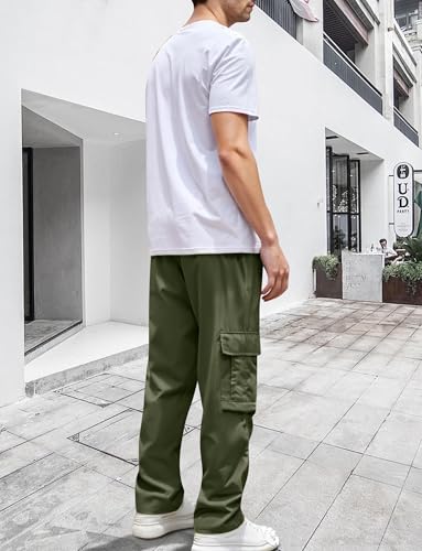 SEAUR Men's Cargo Pants Slim Fit Casual Lightweight Hiking Fishing Outdoor Track Work Pants with 4 Pockets3